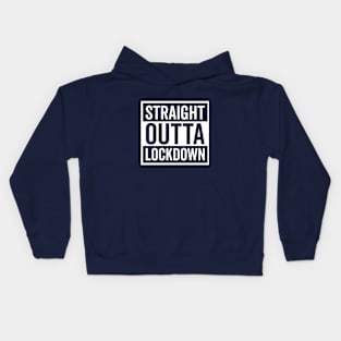 straight outta lockdown Kids Hoodie